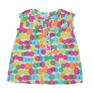 CARTERS Button Down Multicolor Polka-Dot Blouse/Shirt